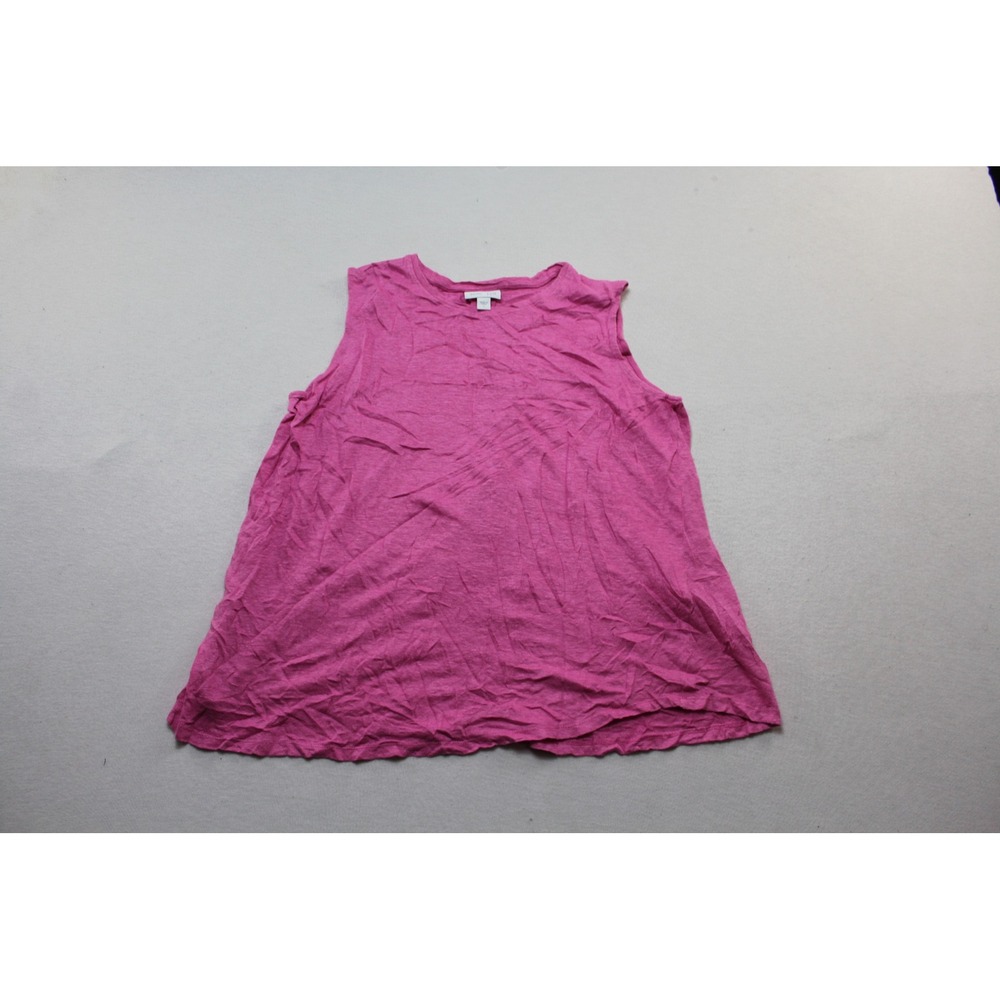 J. Jill Tank Top Womens Small Pink Excellent Linen Sleeveless Crew Neck A-Line